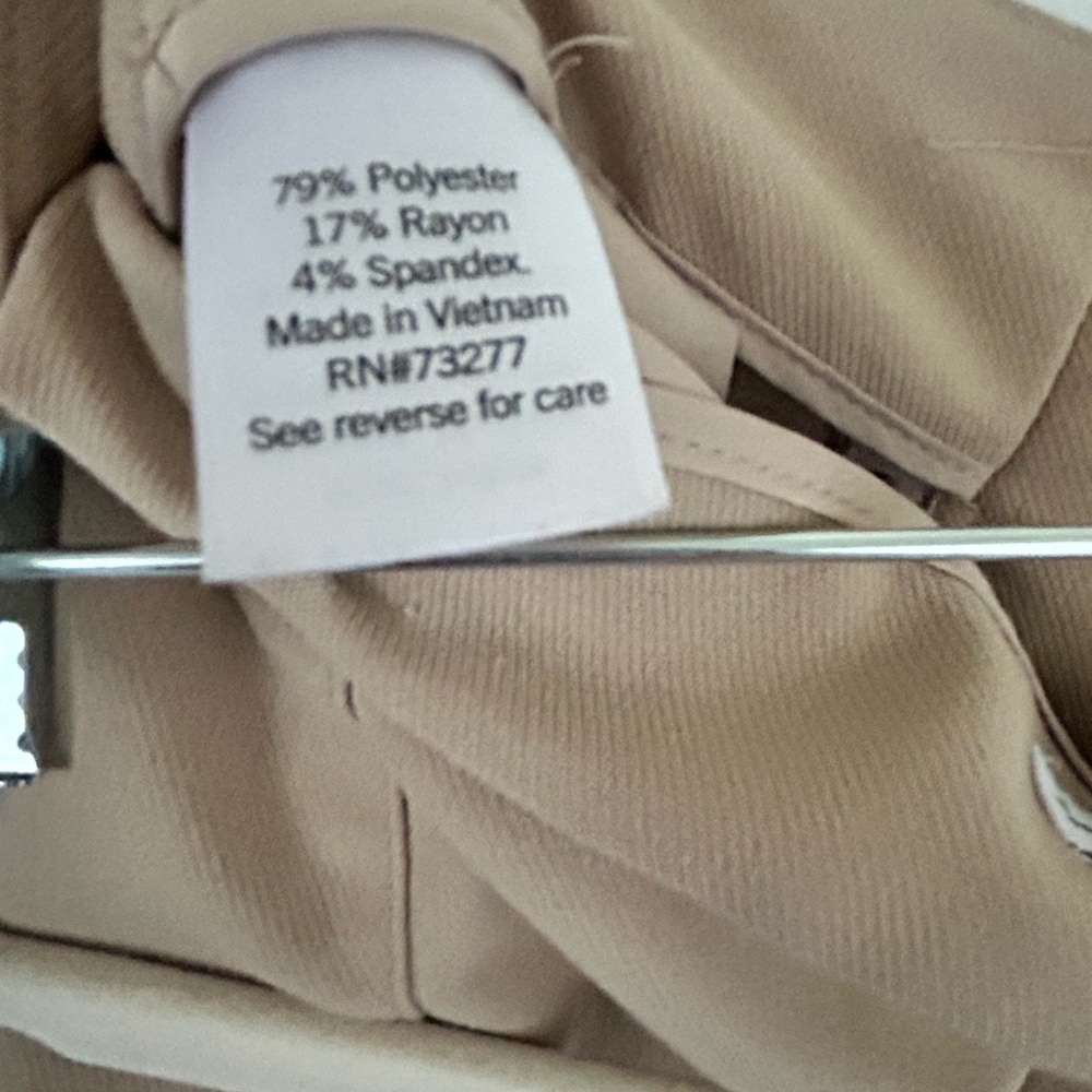 Nine West Women's Tapered Dress Chinos - Beige - Picture 4 of 5